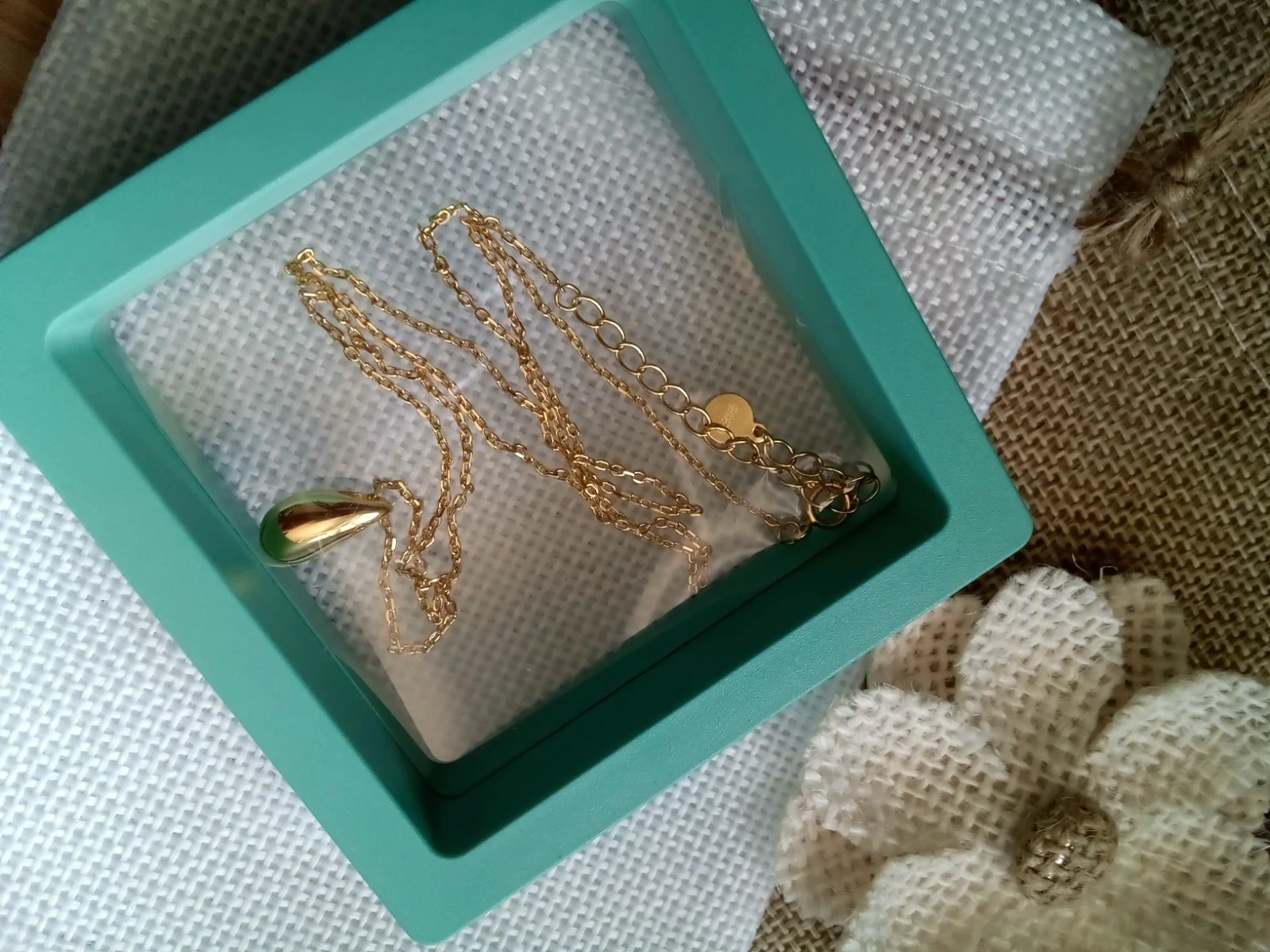 Colar gota de ouro, banhado a ouro s925 – photo 5